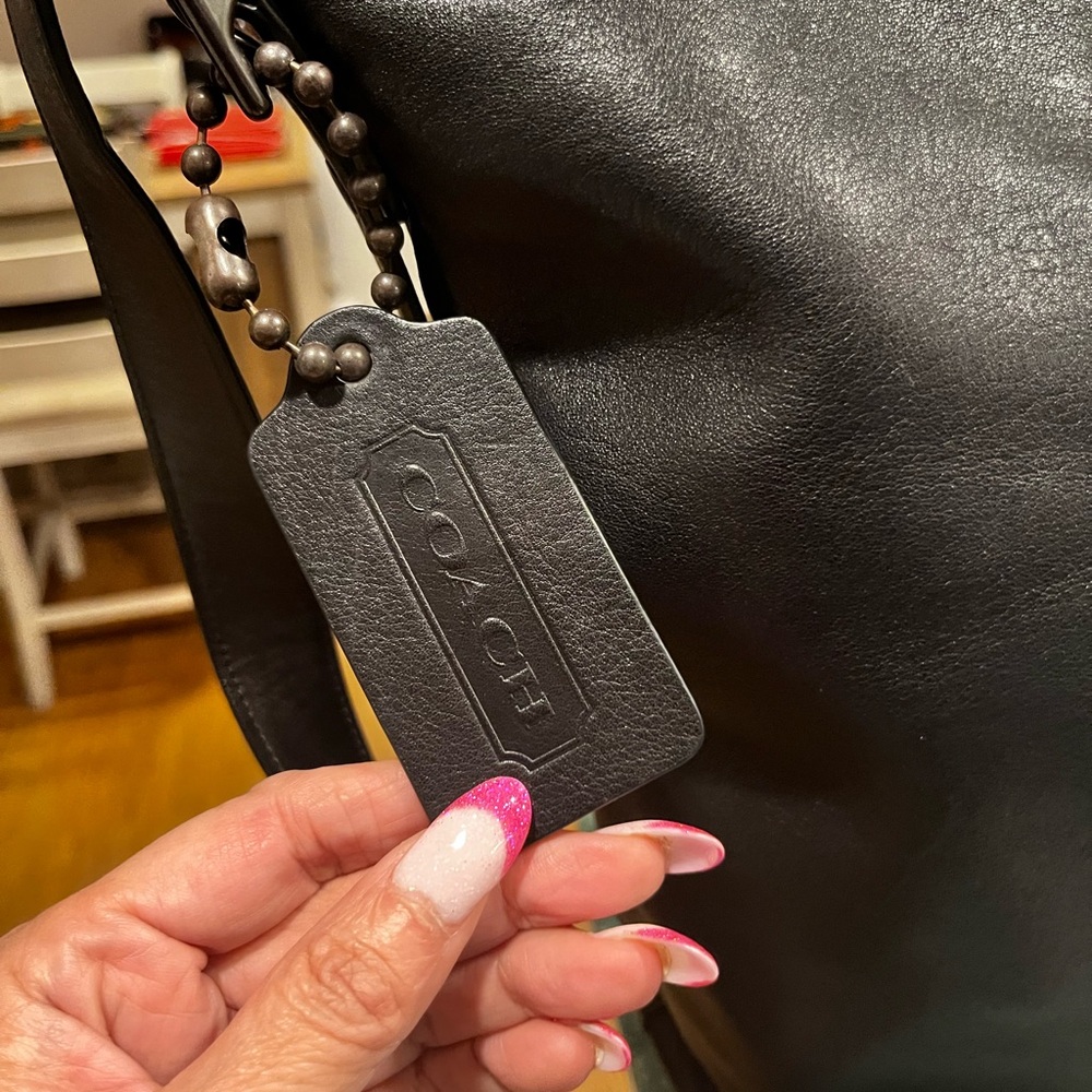 Coach Black Leather Shoulder Tote